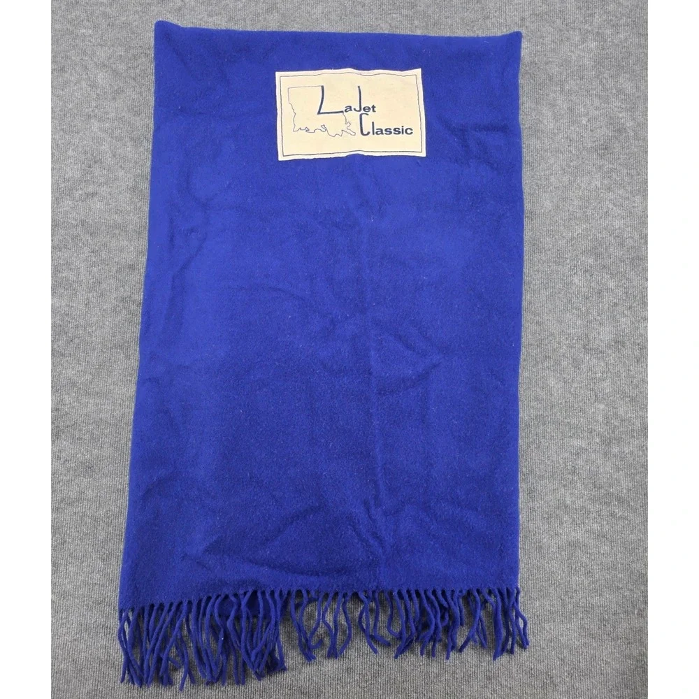 Pendleton Virgin Wool Throw Royal Blue PGA LaJet Classic Louisiana Made in USA